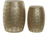 MESA AUXILIAR SET 2 METAL 36X36X47 3,4 KG. DOURADO