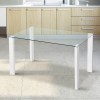 MESA JANTAR HANA TAMPO VIDRO/BRANCO  (ARTIGO EM  CÓDIGO ANTIGO)