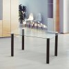YURI DS -  MESA DE COZINHA FIXA C/TRANSPA  NEGRO