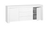 AMALFI LC - APARADOR MÉDIO 2P 3G BRANCO LACADO BRILHANTE