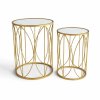 MESA DE APOIO METAL DOURADO CONJ 2 127034724