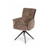 RODHES-FT MW - CADEIRA JD8835-1-P ANTRACITE (HAGA BLACK 16/ VELVET 7525-67) C/ PERNAS PRETAS