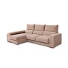 SERENO GPM - SOFÁ CHAISE LONG ESQ. V/F C/ 4 PUFFS - VIBE 06 BEGE