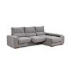 SERENO GPM - SOFÁ CHAISE LONG DIR. V/F C/ 4 PUFFS - VIBE 85 CINZA
