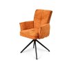 RODHES-FT MW - CADEIRA JD8835-1-P CURRY (HAGA CURRY 68/ VELVET 7525-132) C/ PERNAS PRETAS