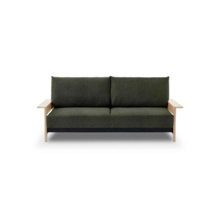 MR SOFA CAMA HE 1172 GREEN C/ PÉS MADEIRA