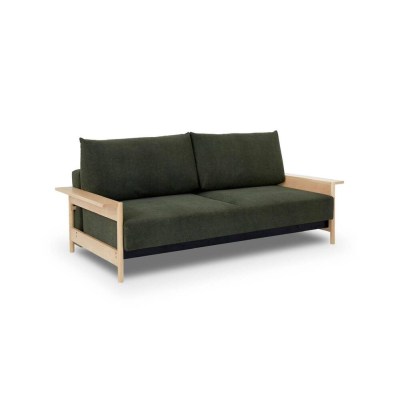 MR SOFA CAMA HE 1172 GREEN C/ PÉS MADEIRA
