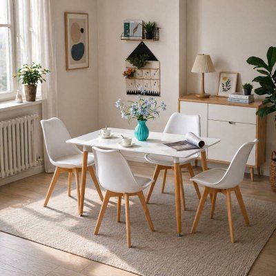 DINAMARCA & FINA Conjunto de Mesa e Cadeiras