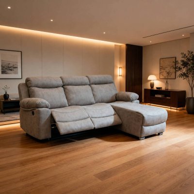 MENFIS Sofá Chaise Longue c/ 2 Relax