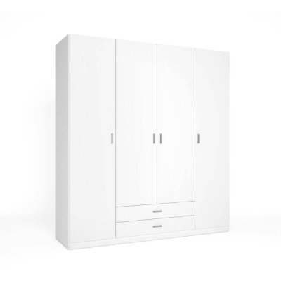 ROUPEIRO ROMA 4 PORTAS + 2 GAVETAS BLANCO MATE 42058